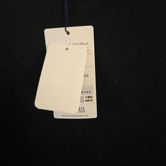 Ralph Lauren NWT Navy Gray Trim Logo Cotton Knit Sheath Dress Size L - Picture 4 of 5